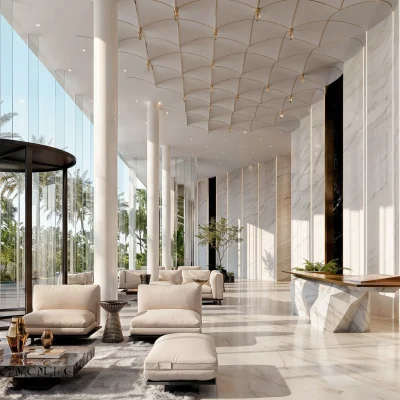 The Technogym-equipped gym beside the pool glazing at Richmond Residences