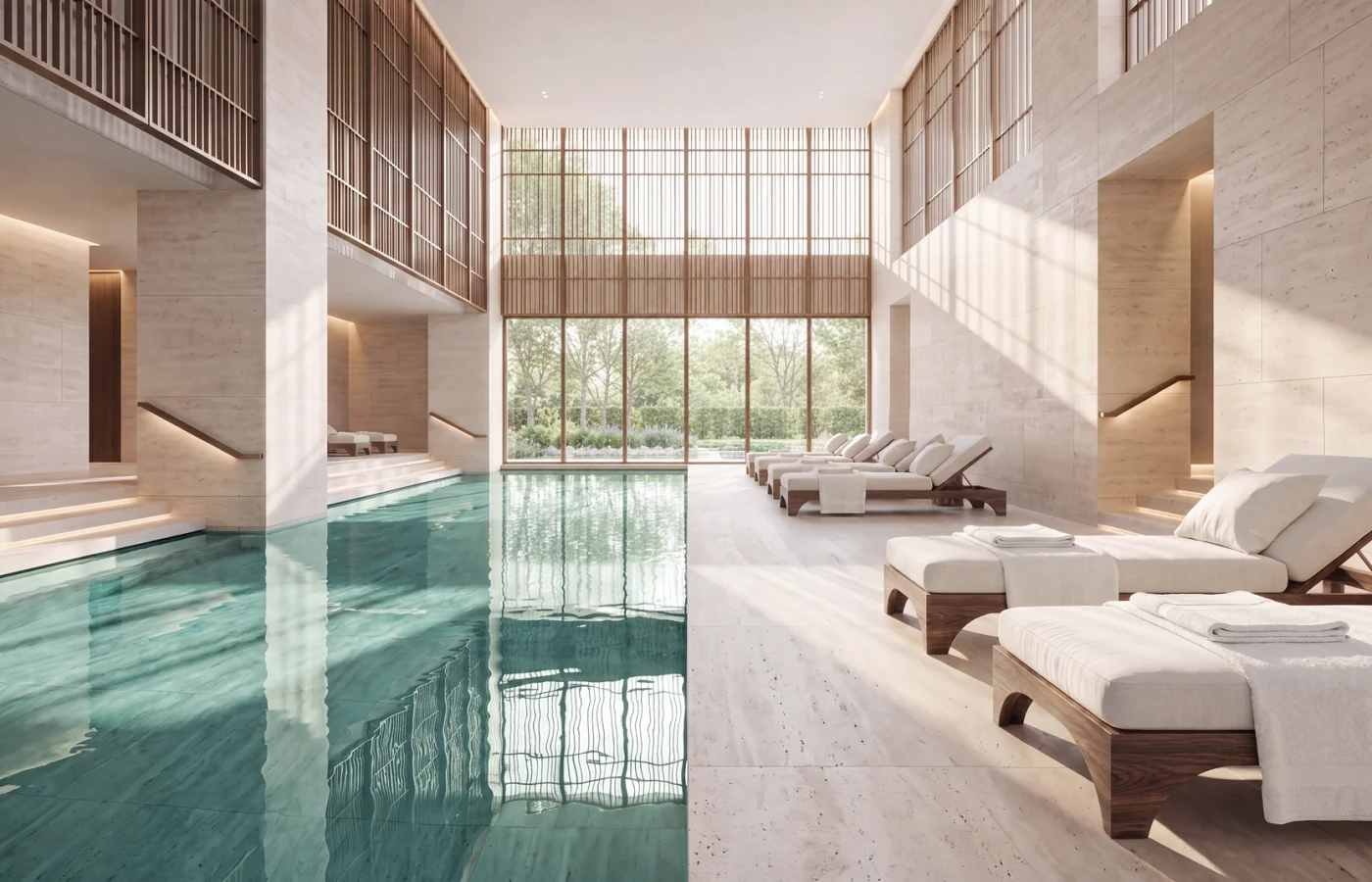 The residents' pool level at Richmond Residences overlooking the bay