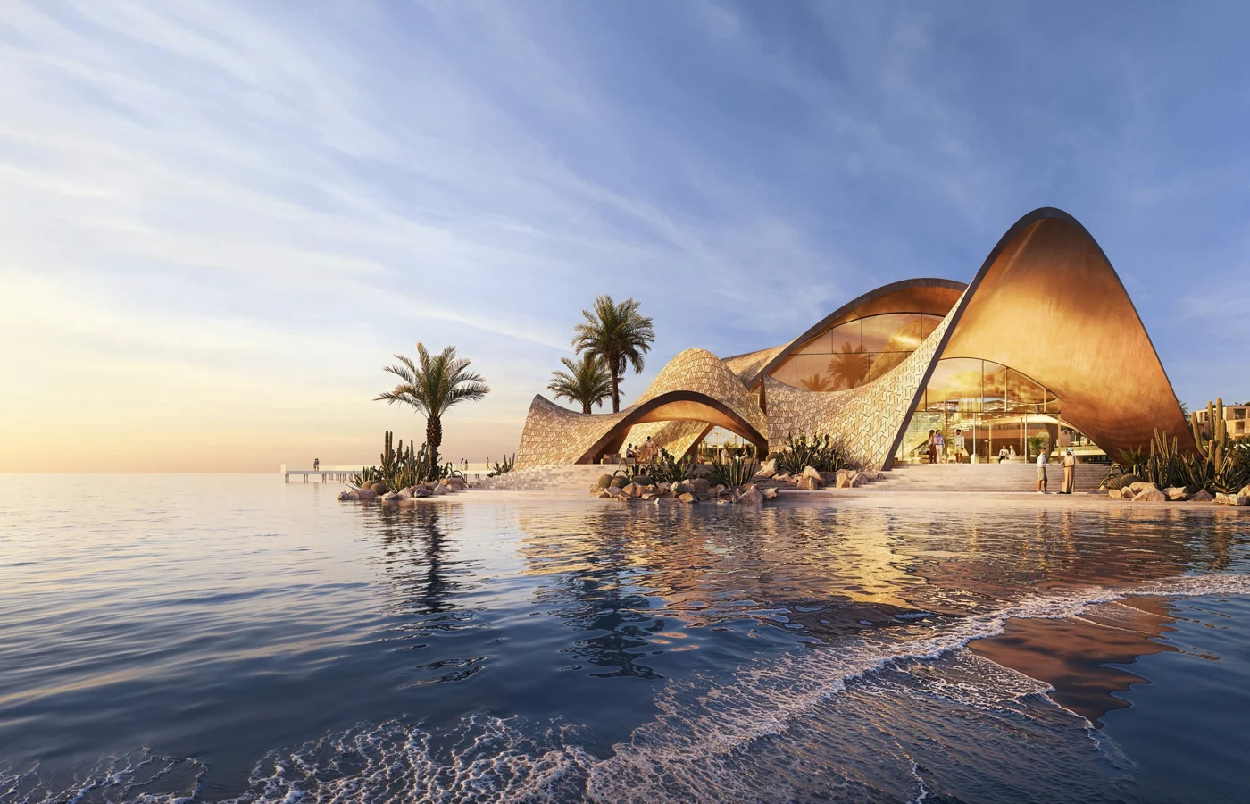 The five-star spa hotel lobby